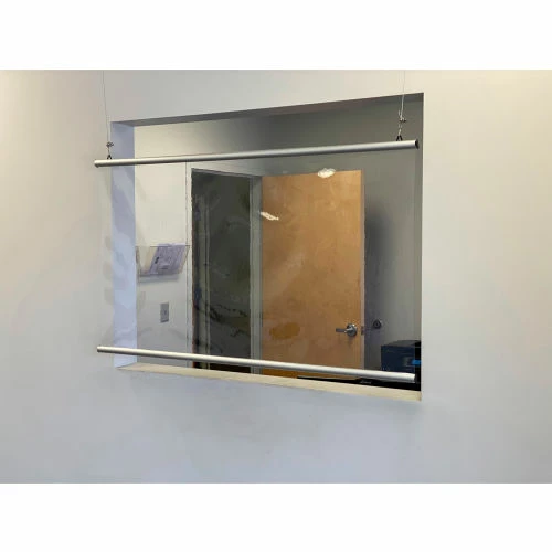 Clearway Clear-Guard™ Hanging Separation Screen CGHSSSC4828 48"W x 28"H - Clear 4 Clearway Clear-Guard™ Hanging Separation Screen CGHSSSC4828 48"W x 28"H - Clear - Image 2