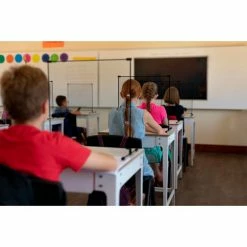 Goff's Goff Personal Safety Tabletop Partition, 18"W x 30"H - Clear -Server & Expediter Supplies Sales goffs psp tabletop classroom 1 1