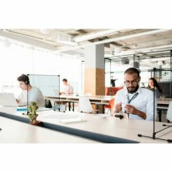 Goff's Goff Personal Safety Tabletop Partition, 24"W x 24"H - Clear -Server & Expediter Supplies Sales goffs psp tabletop office 1 6