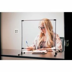 Goff's Goff Personal Safety Tabletop Partition, 18"W x 30"H - Clear -Server & Expediter Supplies Sales goffs psp tabletop office 3